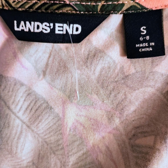 Lands End Maxi Dress Tropical Size Small 6-8 - Picture 5 of 8